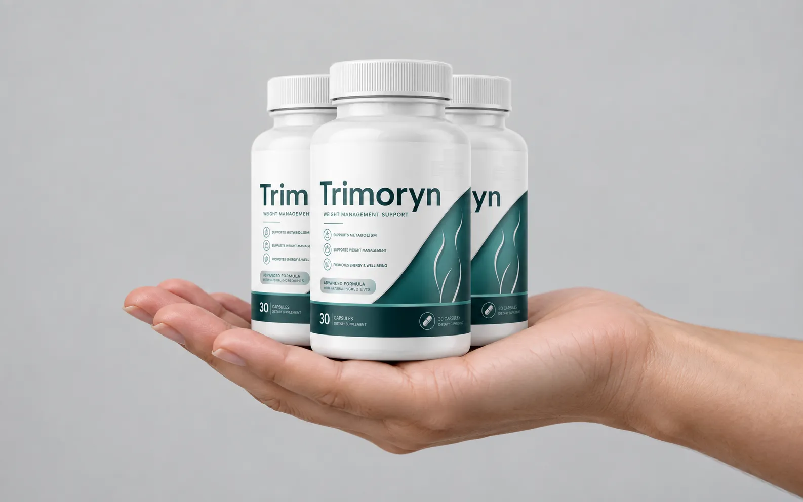 Trimoryn — the package held in a hand