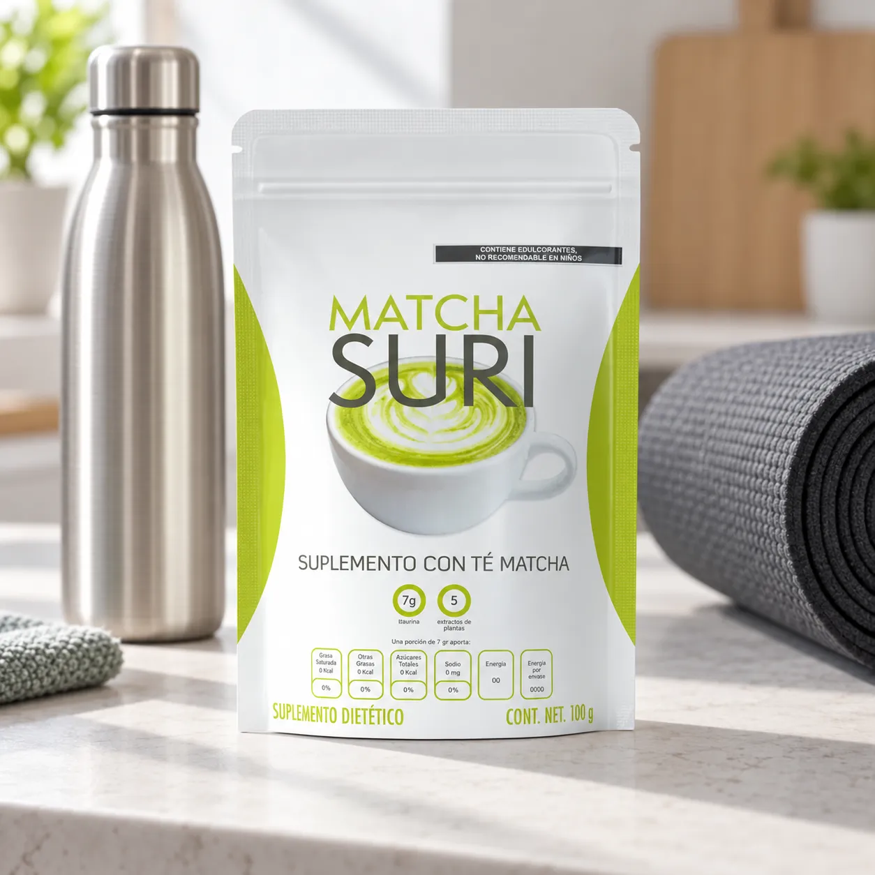 Matcha Suri — the package in everyday use