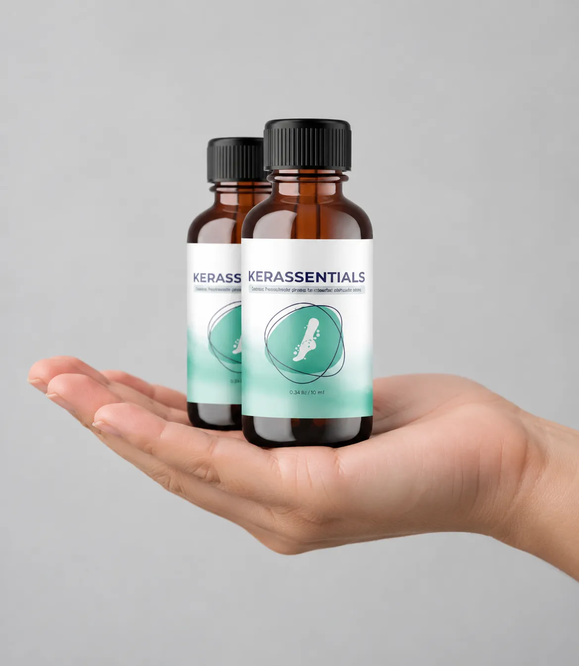Kerassentials — the package held in a hand
