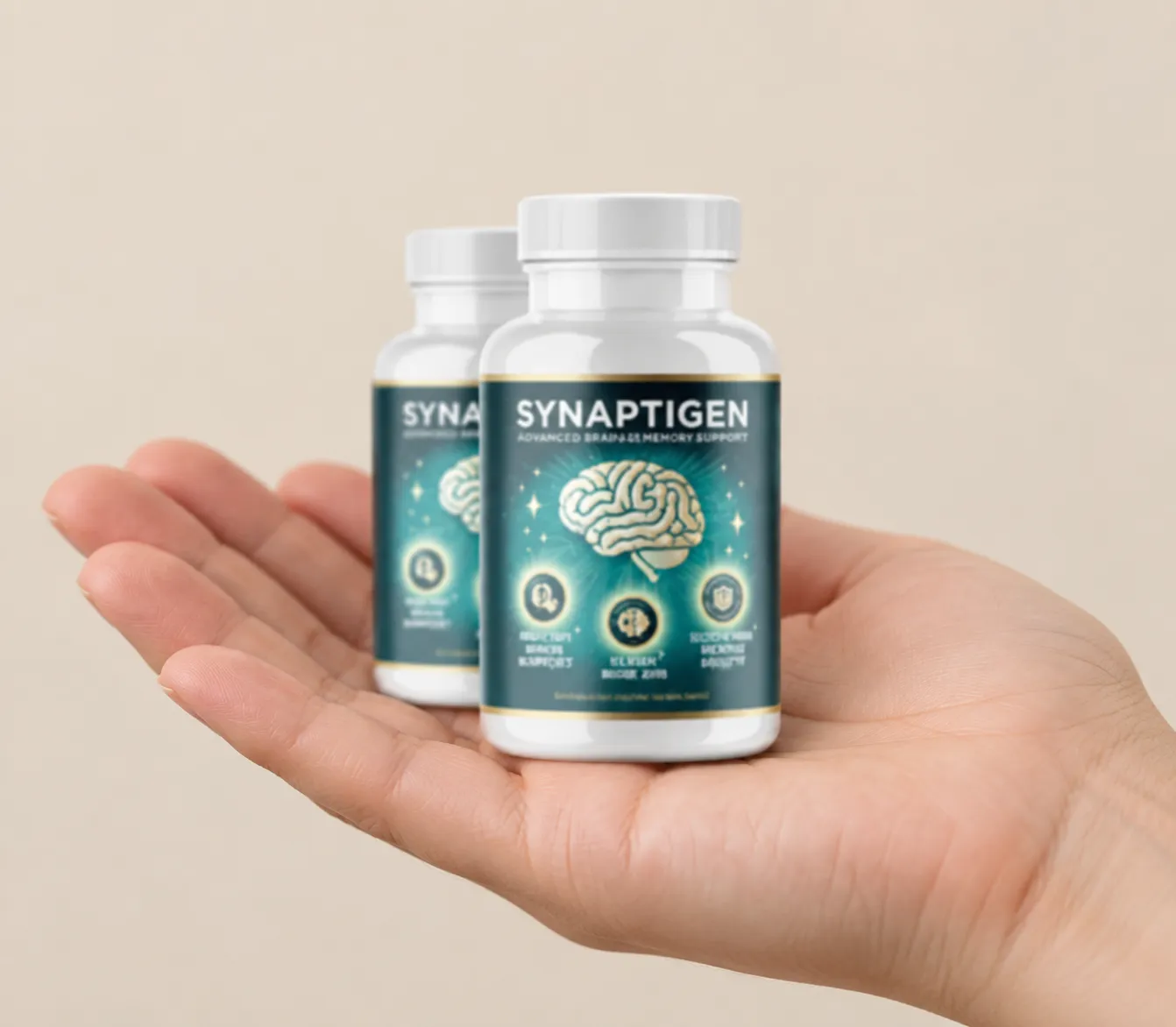 Synaptigen — the package held in a hand