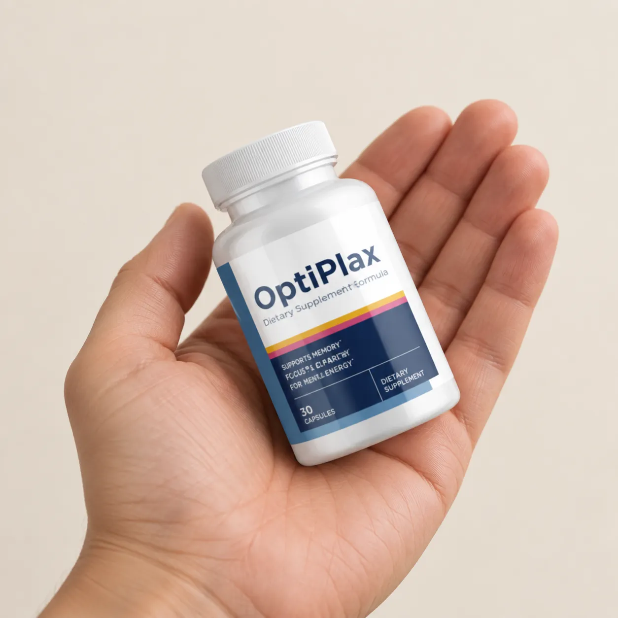 OptiPlax — the package held in a hand