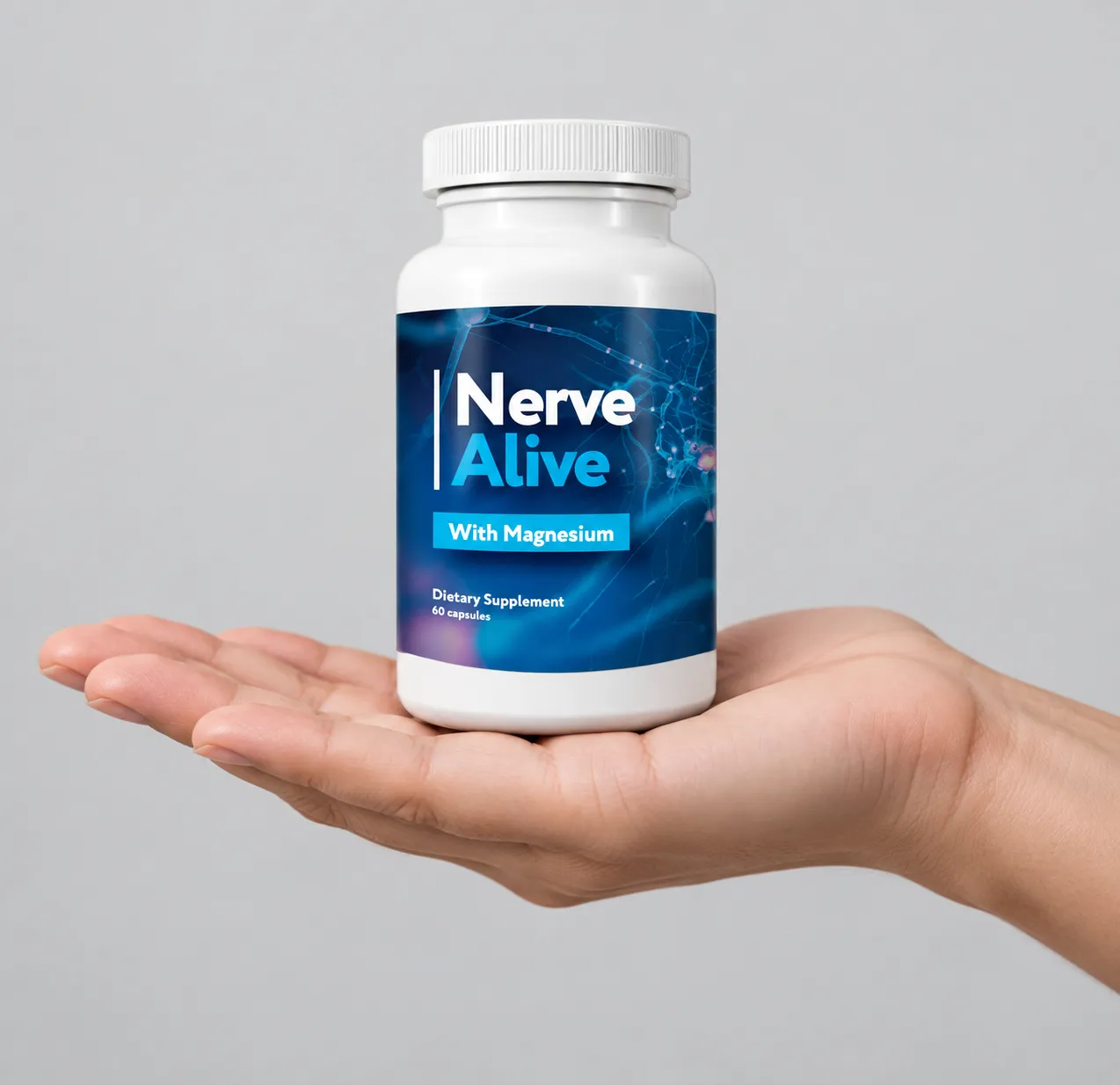 NerveAlive — the package held in a hand
